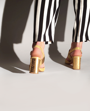 SANDALE LINDA EN CUIR OR